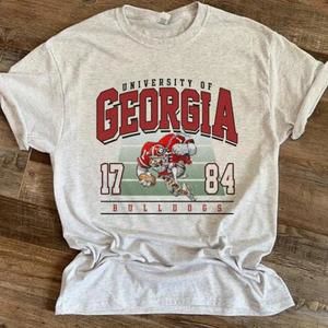 Retro 1784 Georgia Georgia Georgia Bulldogs University Shirt Tee